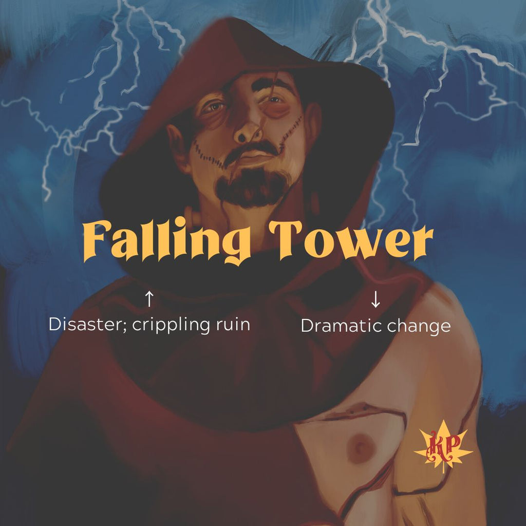 Falling Tower | CULT Tarot Card Meaning