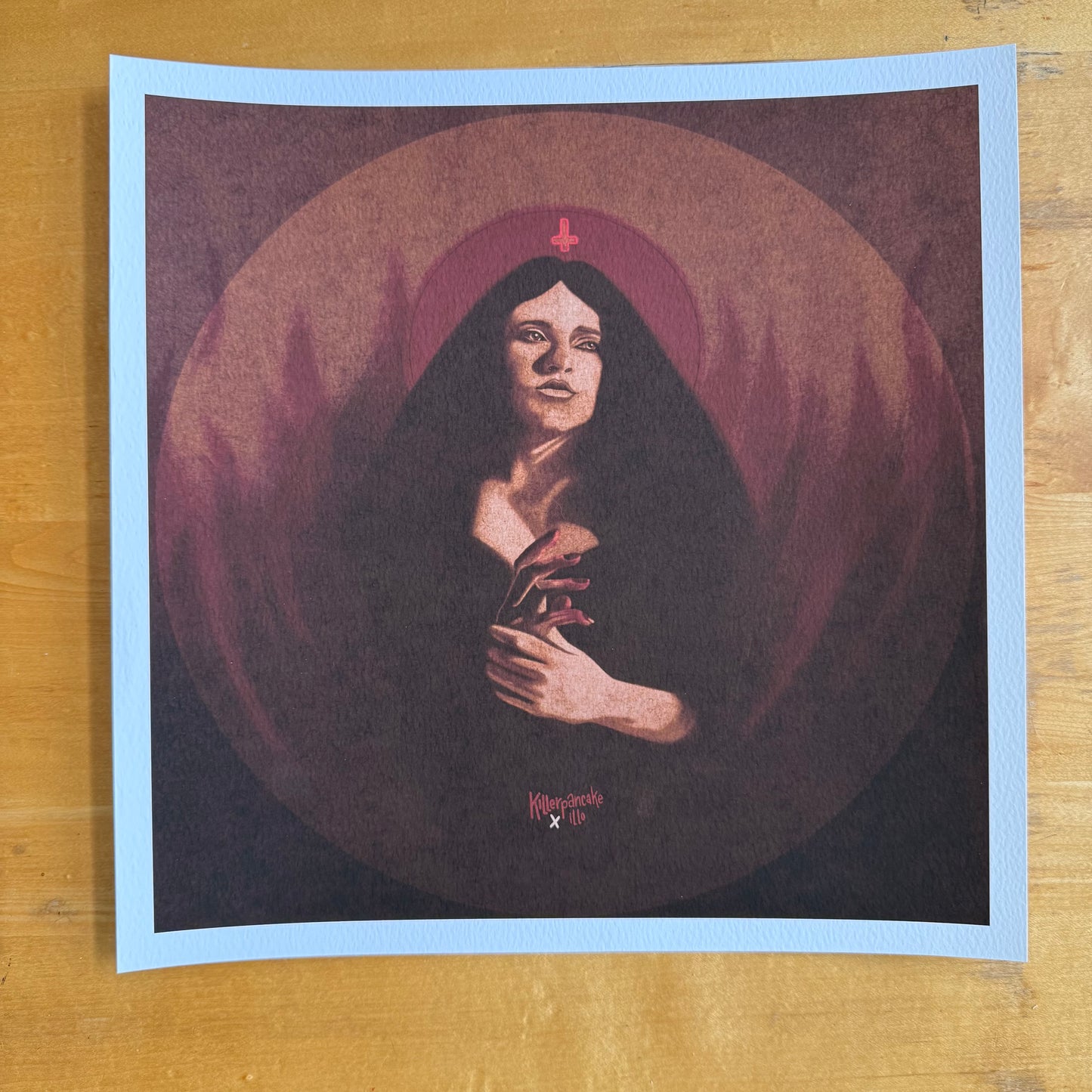 Queen of Wands (Hell) Art Print