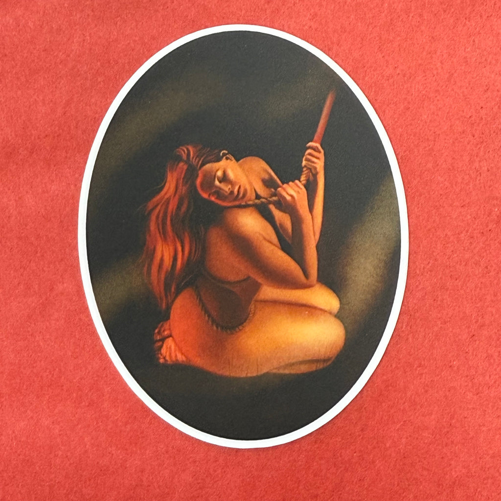 Nude woman bound in rope sticker